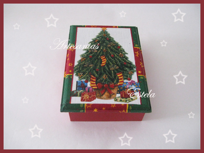 Cajas artesanales de madera decoradas para bombones y/o caramelos