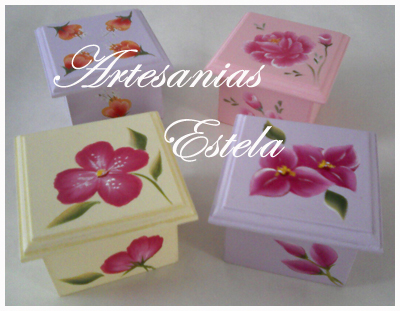 Cajas Artesanales Decoradas Para Bombones Pintadas Totalmente A Mano