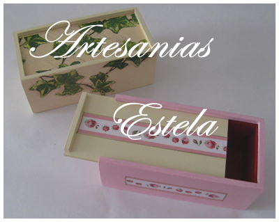 Cajas artesanales de madera decoradas oara bombones y/o caramelos
