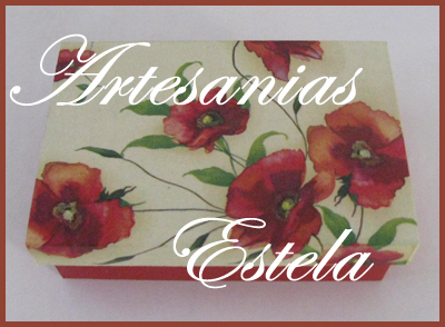 Cajas artesanales de madera decoradas oara bombones y/o caramelos