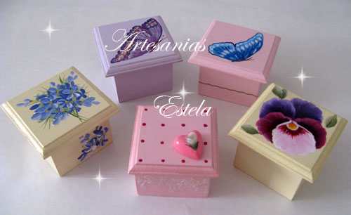 Cajas Artesanales Decoradas Para Bombones Pintadas Totalmente A Mano