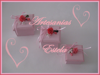 Cajas Artesanales Para Bombones Decoradas Con Flores De Porcelana