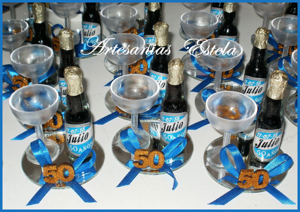 Souvenirs 50 Años - Botellitas De Cerveza Personalizadas