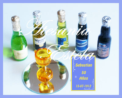 Souvenirs Para Cumpleaños De Adultos-Souvenirs Para-Cumpleaños de 50 Años---Botellitas Personalizadas