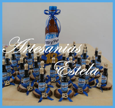 Botellitas de cerveza personalizadas para souvenir