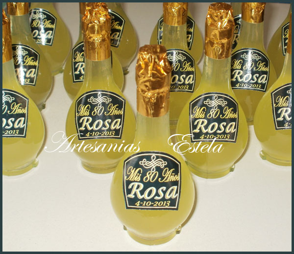 Souvenirs Botellitas De Licor Lemoncello Personalizadas