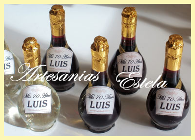 Souvenir Botellitas De Vino Personalizadas