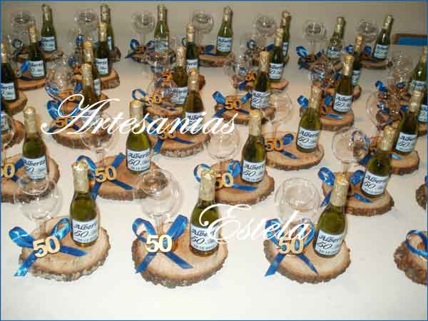 Souvenirs Cumpleaños 50 - Botellitas Personalizadas