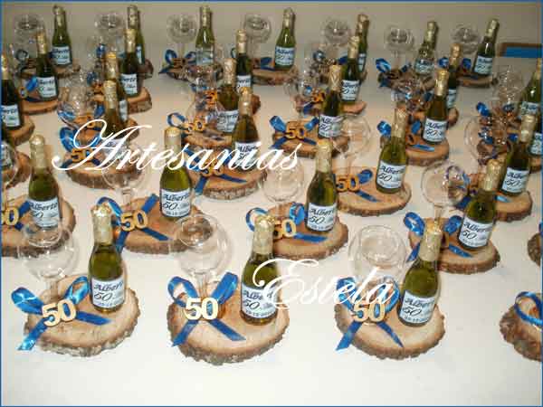 Souvenirs Cumpleaños 50 - Botellitas Personalizadas