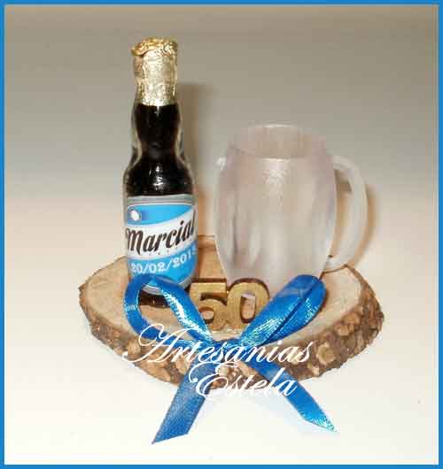 Souvenirs 50 Años - Botellitas De Cerveza Personalizadas