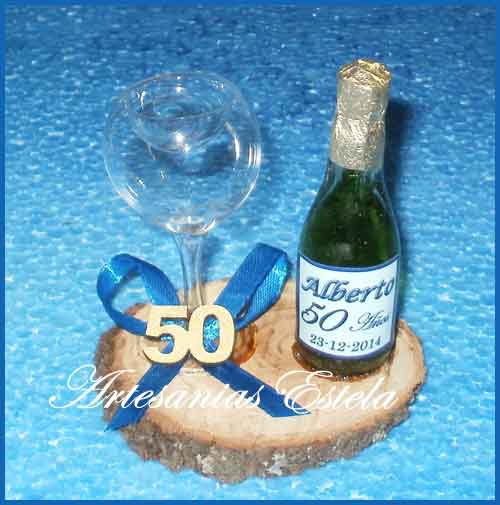 Souvenirs 50 Años Botellitas Personalizadas