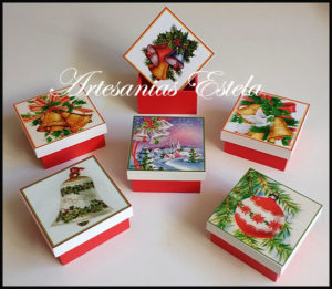 Cajas decoradas navidad