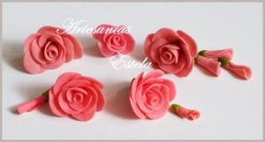 Rosas de Porcelana para Souvenirs y Tortas