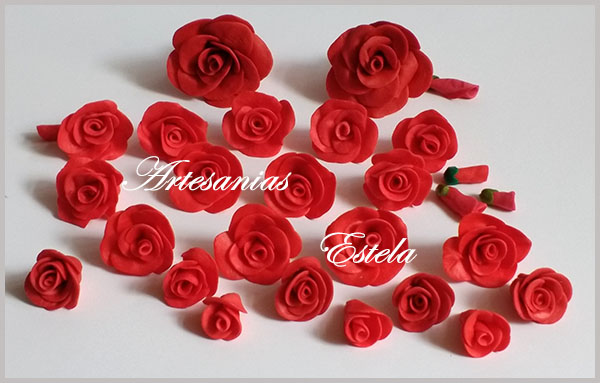 Rosas de Porcelana para Souvenirs y Tortas