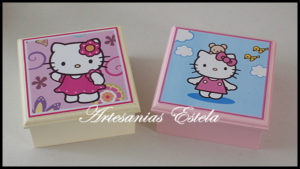 Cajas De madera Hello Kitty