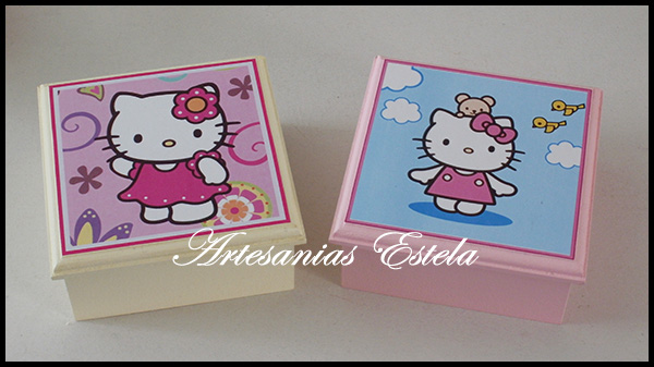 Cajas De Madera Hello Kitty