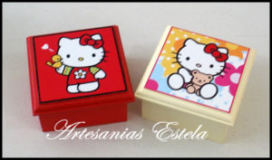 Cajas De Madera Hello Kitty