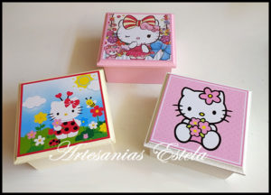 Cajas De Madera Hello Kitty