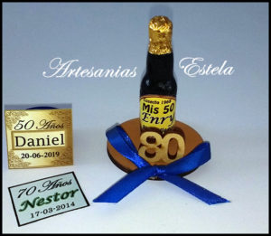 Souvenirs Cumpleaños Botellitas Personalizadas Vino