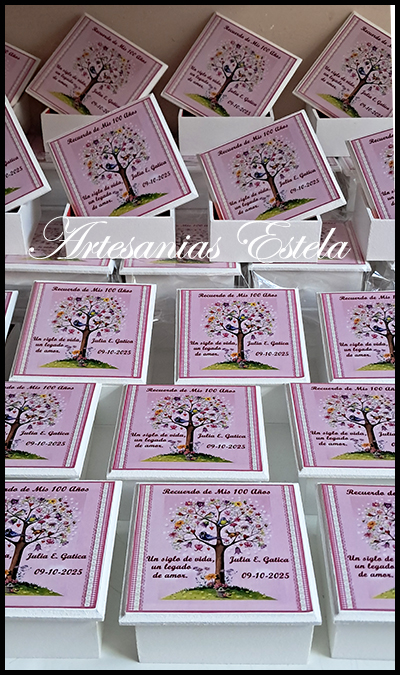 Souvenir Cajas Arbol de la Vida Personalizadas