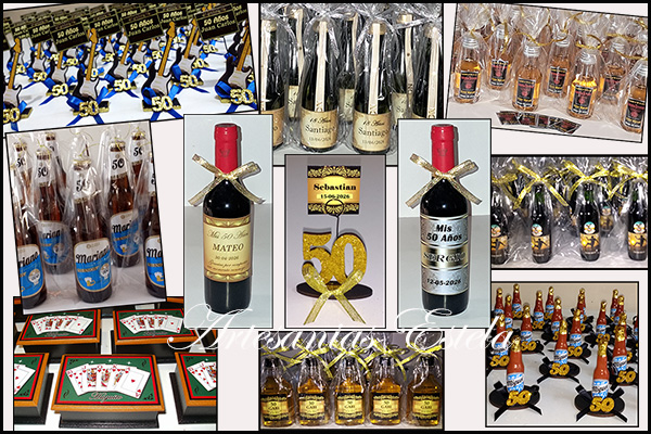 Souvenir Personalizados 50 Anos Hombre